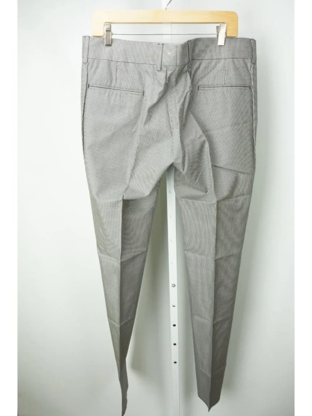 Gucci White Black Houndstooth 100% Cotton Dress Pants Sz 50 EU BRAND NEW